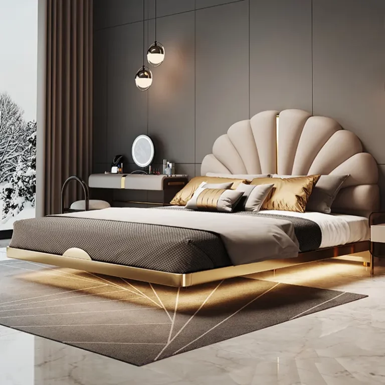 Modern Queen Bed Frame With Storage Room Set Bedroom Furniture Classic Fabric Storage Double Bed