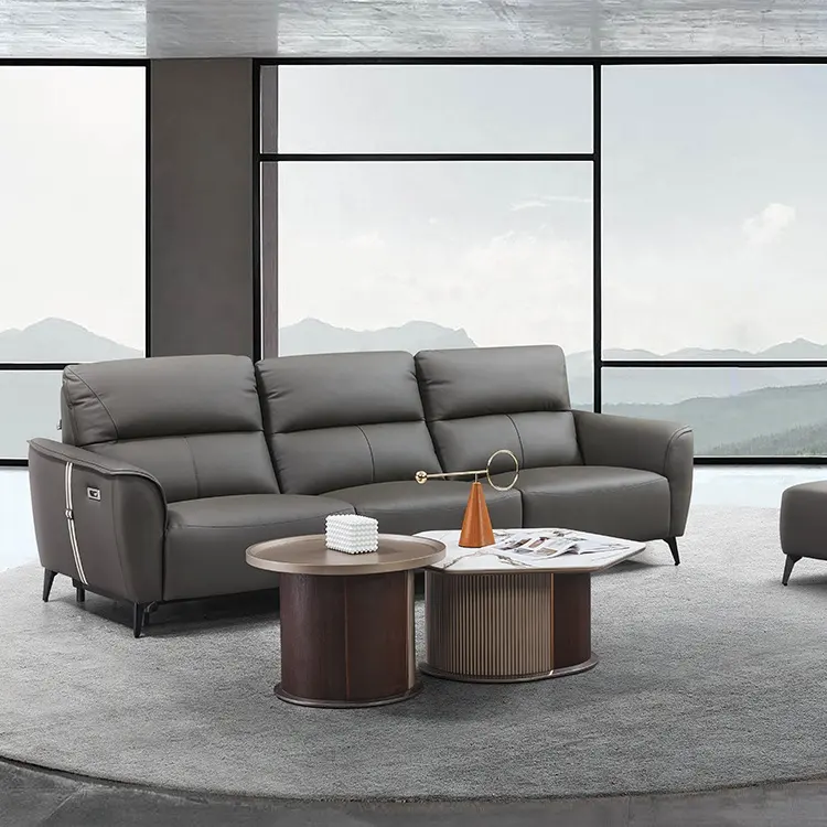 Leather Multi-functional Modern Leather Recliner Genuine Leather Smart Sofa Sets Corner Combination Italian Electric Sofa