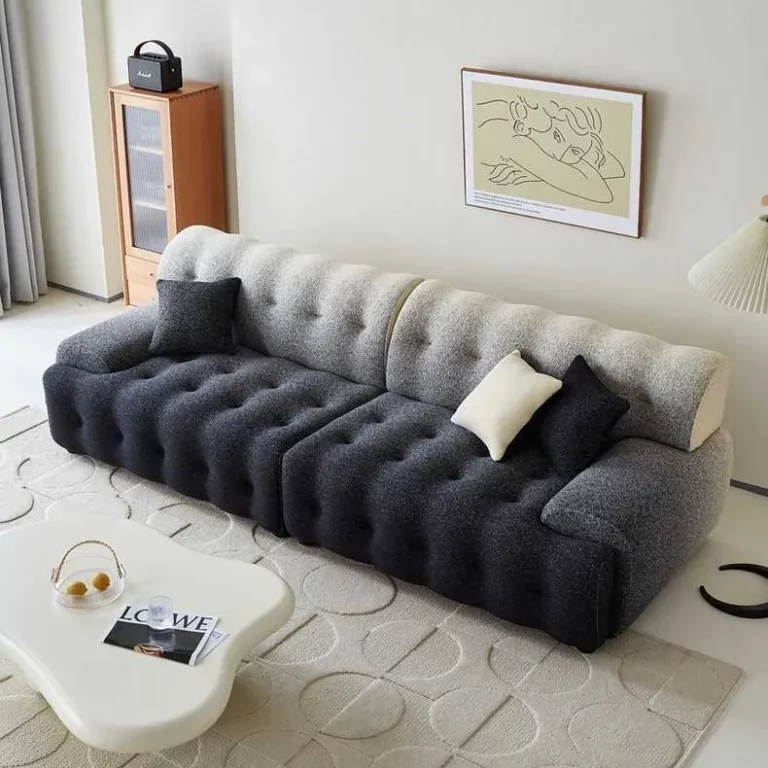 Gradient Sky Fabric Sofa Nordic Corner Sofa Simple Square Cube Comfortable Sectional Fabric Sofa For Living Room