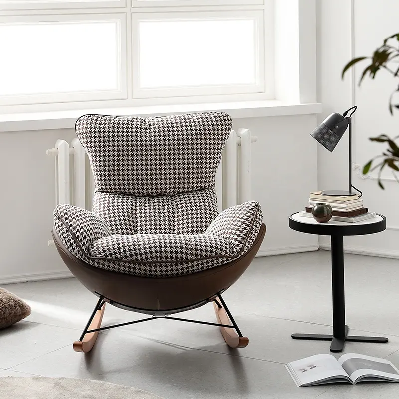 overstuffed high back living room chair luxury comfortable lounge chair rocking chair