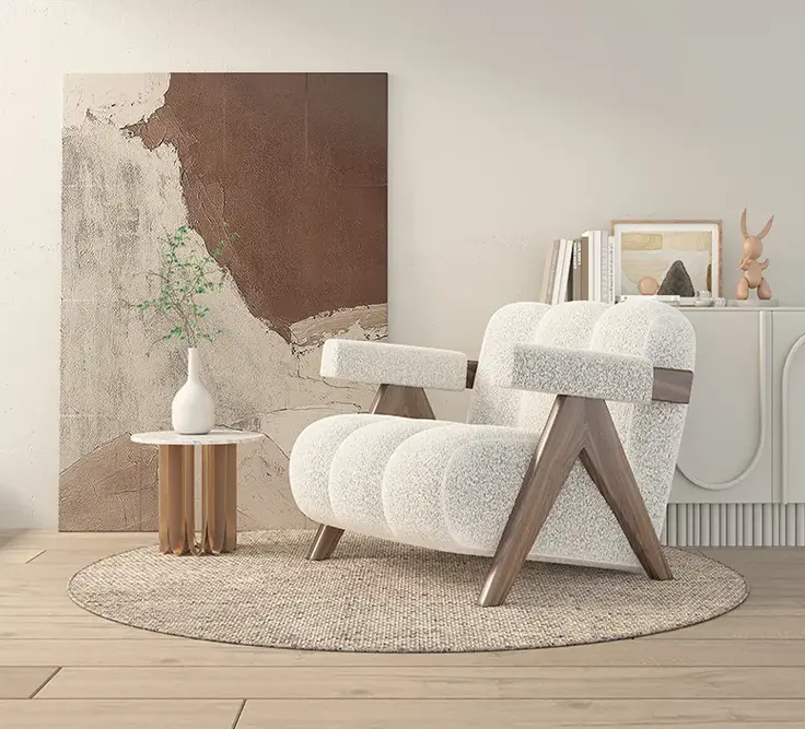 modern home single sofas velvet fabric leisure accent arm chair with solid wood legs for reception living room