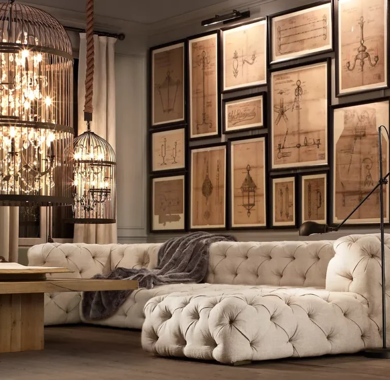 Italian Style modern fashion indoor furniture chesterfield living room sofa