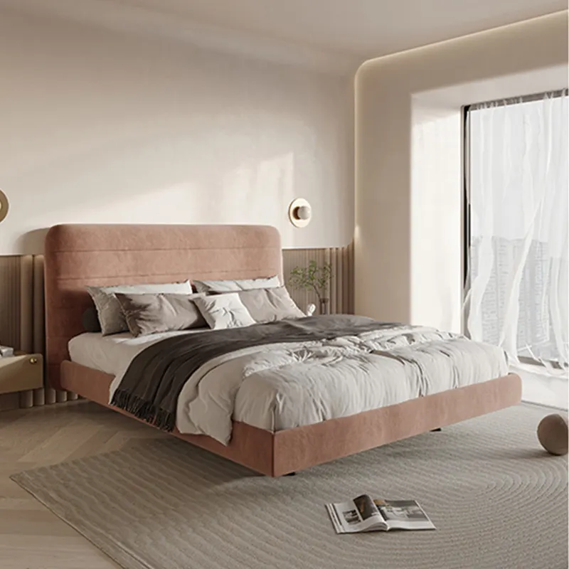 Factory Price Upholstered Luxury Modern Furniture Leather King Size Bed Double Bed With Storage