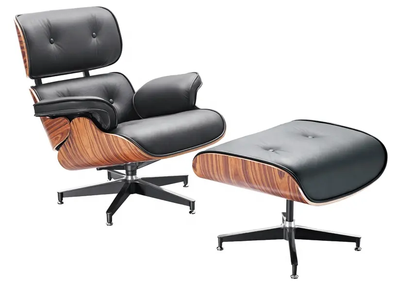 plywood office chair factory home lounge chair of Genuine Leather luxury leisure chair