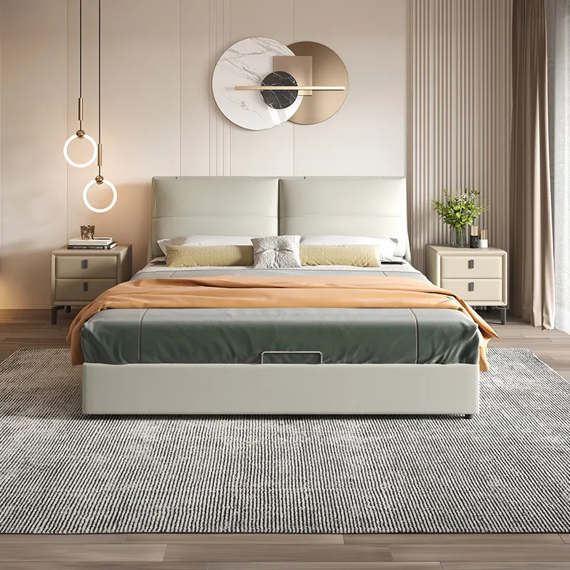 simple modern leather beds king size bed with storage drawers