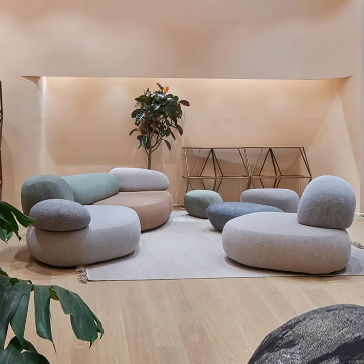 new cobblestone stone nature design fabric sofa set modular sectional moroso pebble rubble furniture sofa