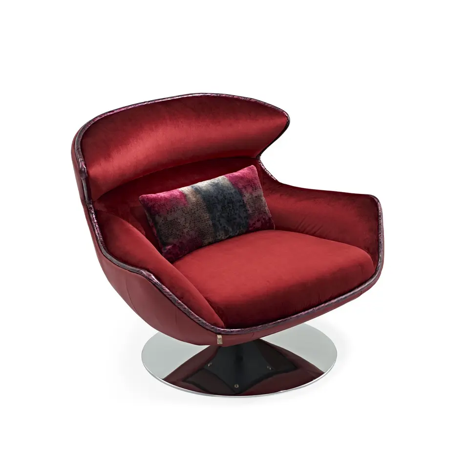 Art Deco Leather Single Sofa