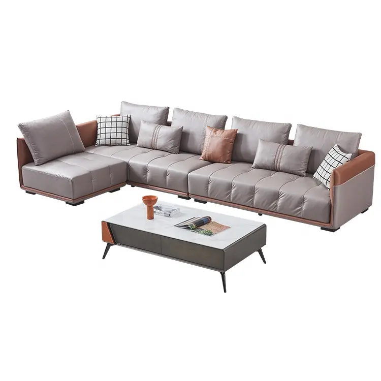 Italian Minimalist Living Room Large Corner Combination Fabric High-end Designer Living Room Custom Furniture Luxury Sofa