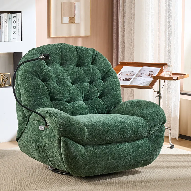 Green Sofa Lie Down And Sleep Space Capsule Multi-Function Rocking Chair Electric Rotating Leisure Single Sofa For Living Room