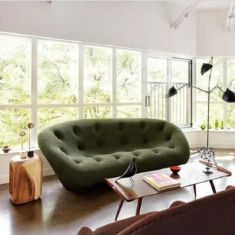 Five Star Hotel Sofa Artistic Creative Living Commercial Furniture Buckle Sofa Europe New Design Office Studio Decor Sofa