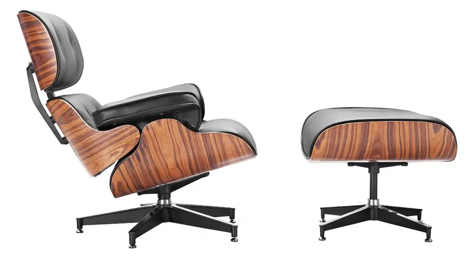 plywood office chair factory home lounge chair of Genuine Leather luxury leisure chair