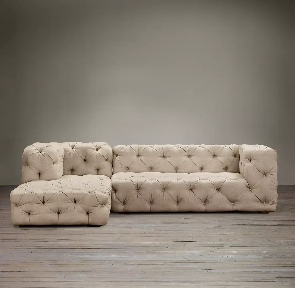 Italian Style modern fashion indoor furniture chesterfield living room sofa