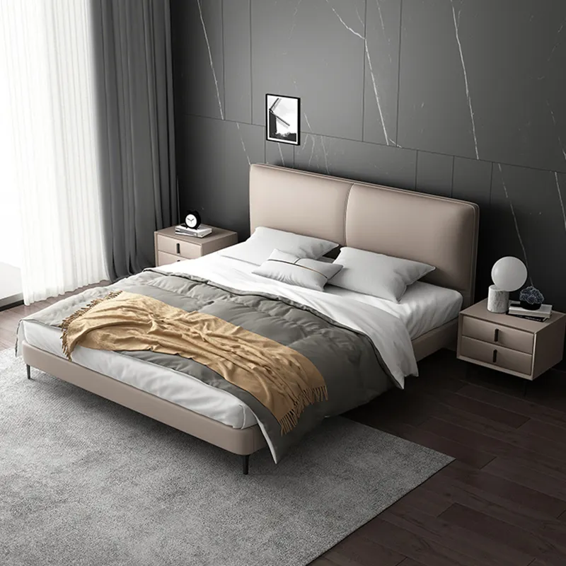 Full size bed Luxury Dormitory Hotel Room king size bedroom furniture beds frame modern double bed