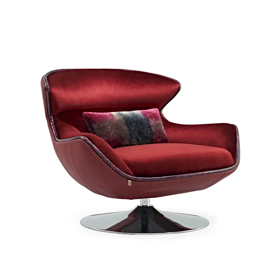 Art Deco Leather Single Sofa