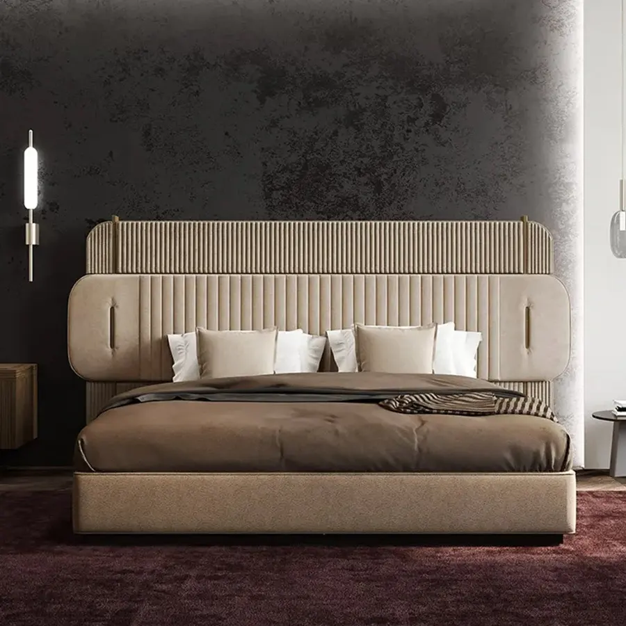 latest contemporary carpanese home Italia upholstered bed furniture modern papillon xl big leather Italian luxury bed
