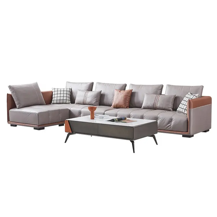 Italian Minimalist Living Room Large Corner Combination Fabric High-end Designer Living Room Custom Furniture Luxury Sofa
