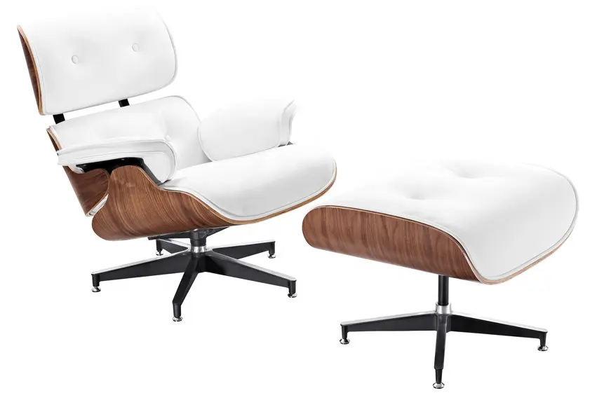 plywood office chair factory home lounge chair of Genuine Leather luxury leisure chair