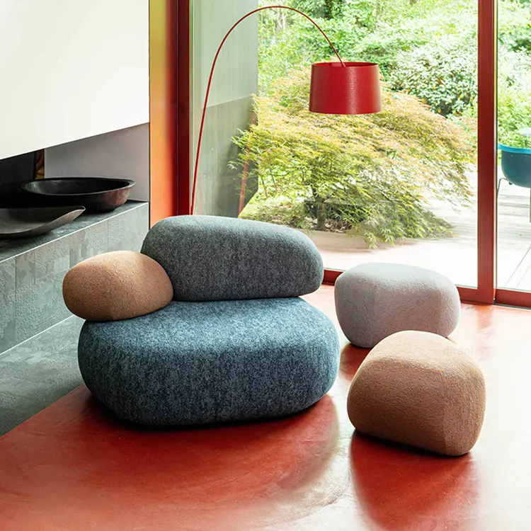 new cobblestone stone nature design fabric sofa set modular sectional moroso pebble rubble furniture sofa