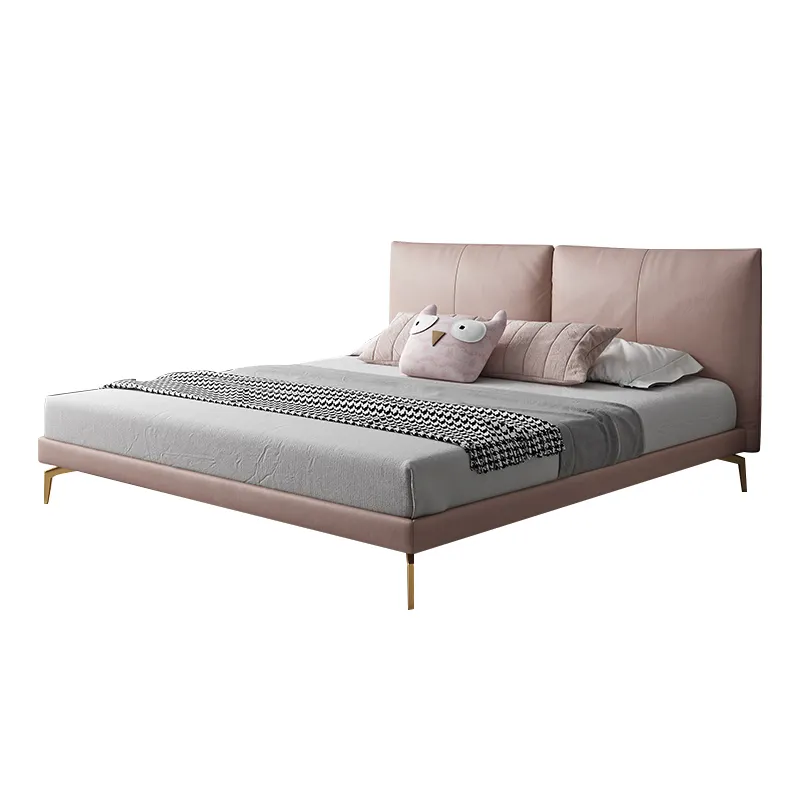 Factory price Italian type double bed light luxury modern hot selling double beds