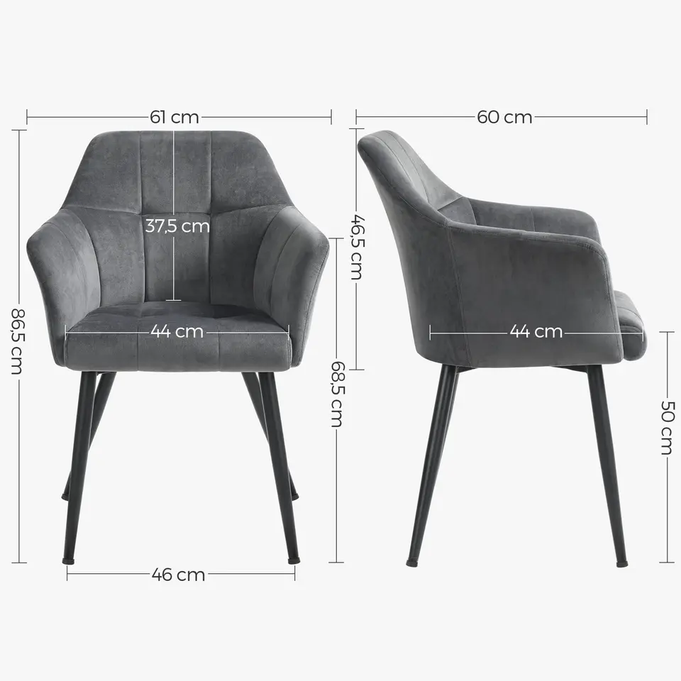 Modern simple dining chair luxury designer fabric Velvet Accent Chair living room chairs