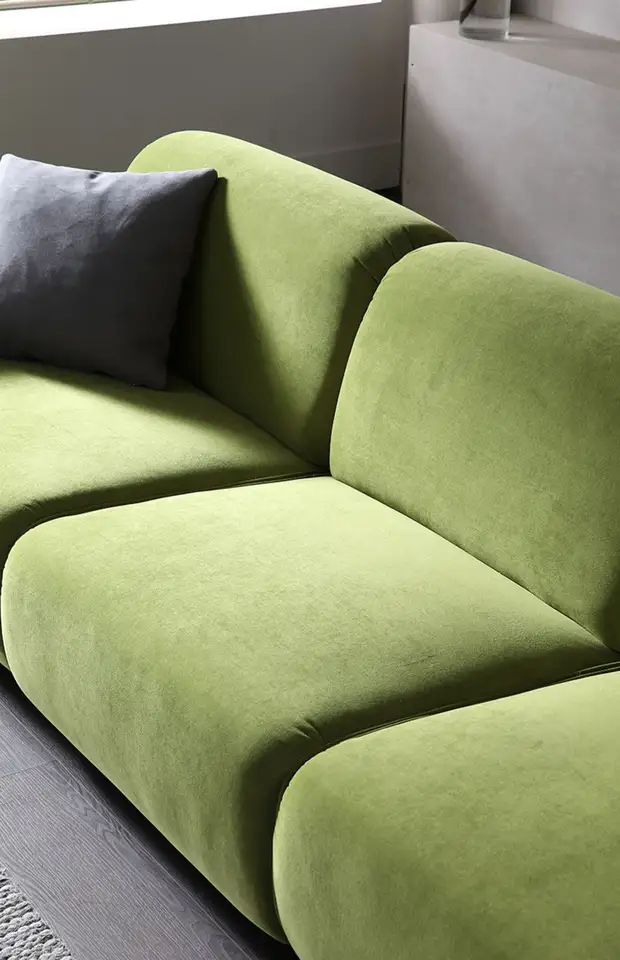 Luxury French Sofa Designer Italian Octopus Sofa Living Room Small Vintage Army Green Velvet Two Seat Sofa For Hotel