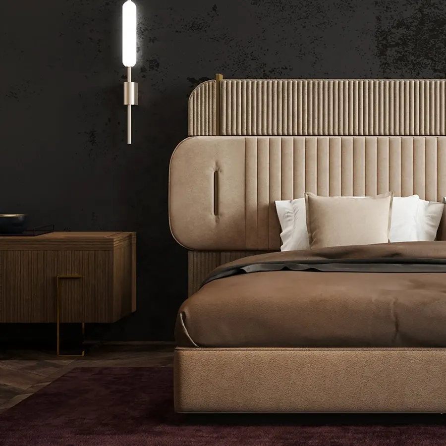 latest contemporary carpanese home Italia upholstered bed furniture modern papillon xl big leather Italian luxury bed