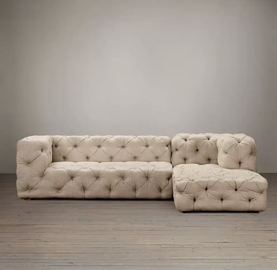Italian Style modern fashion indoor furniture chesterfield living room sofa