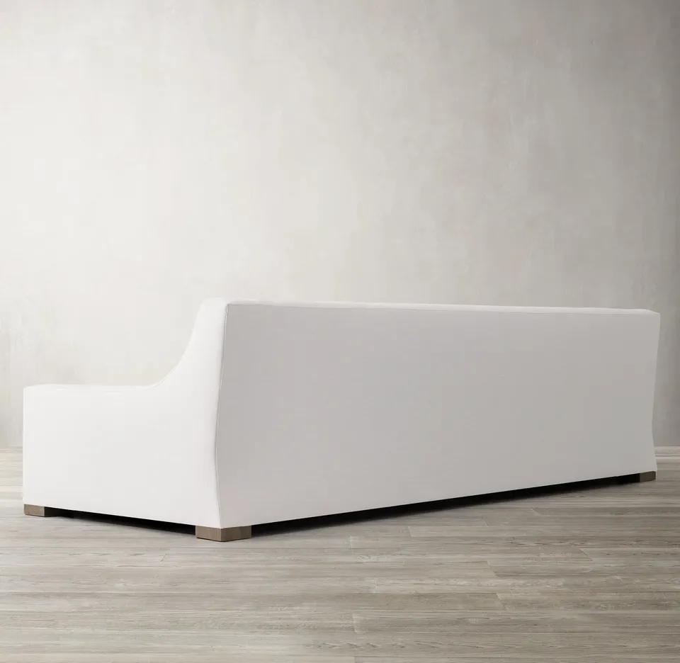 Modern Couch Furniture Fabric Easy Clean Stain Resistant Custom Color Fabric Living Room Sofas with Slope Arm