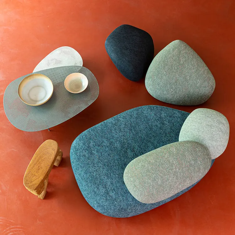 new cobblestone stone nature design fabric sofa set modular sectional moroso pebble rubble furniture sofa
