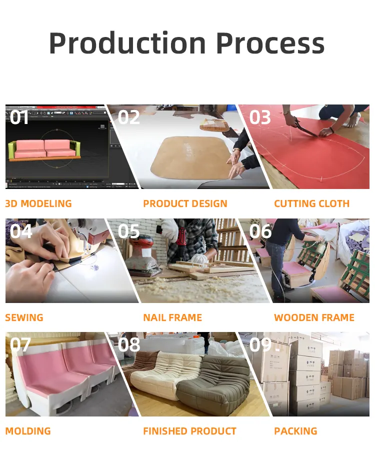 Brazilian Style Unique Designs Luxury 3 Seater Living Room Furniture Lazy Couch Velvet FRP Floor Bomboca Sofa