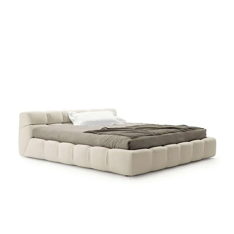 Nordic Furniture Upholstery Designer Beds italian leather bed king size 1.8 m double luxury bed modern