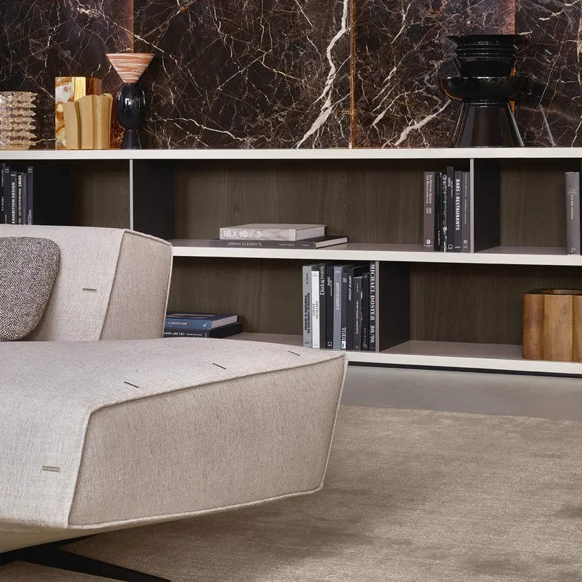 Modular L-shaped fabric glam sofa set furniture living room modern luxury white