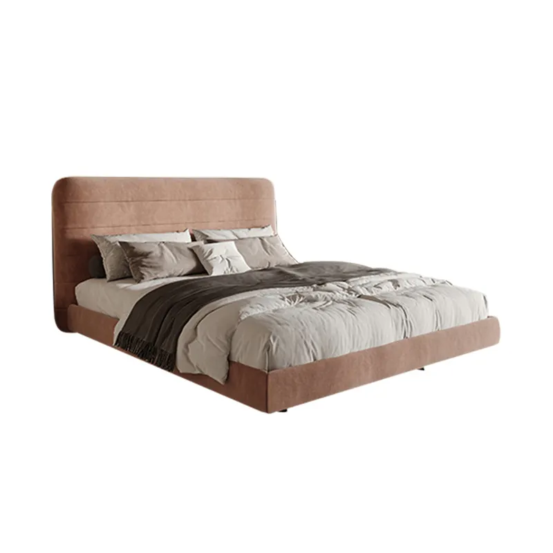 Factory Price Upholstered Luxury Modern Furniture Leather King Size Bed Double Bed With Storage