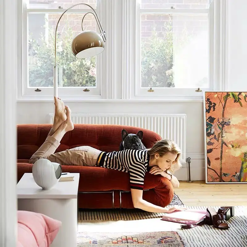 Nordic Creative Designer Sofa Lobby Square Fabric Sofa Leisure Lamb Wool Sofa Teddy Bouclette Lounge Chair For Living Room Hotel