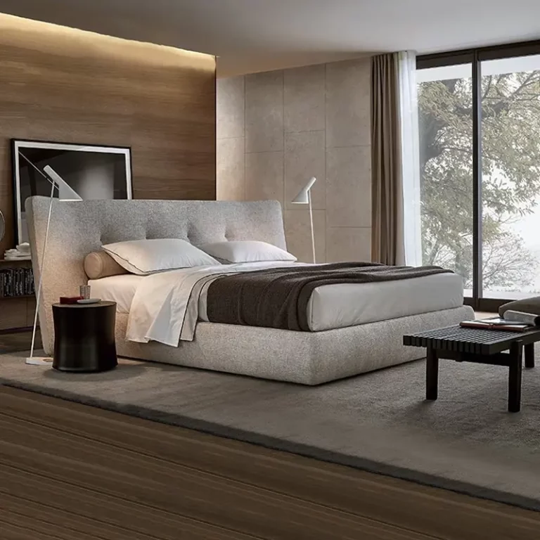 Luxury large headboard king size upholstered bed frame set design bedroom furniture