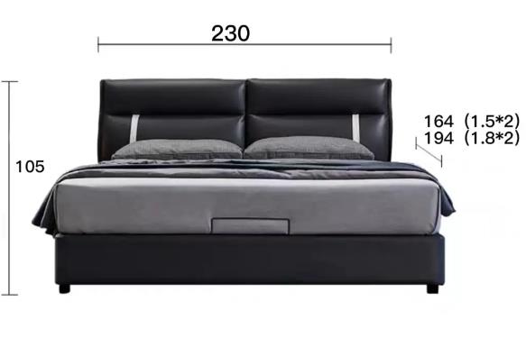 Customized Luxury bedroom furniture set high quality king size upholstered double bed