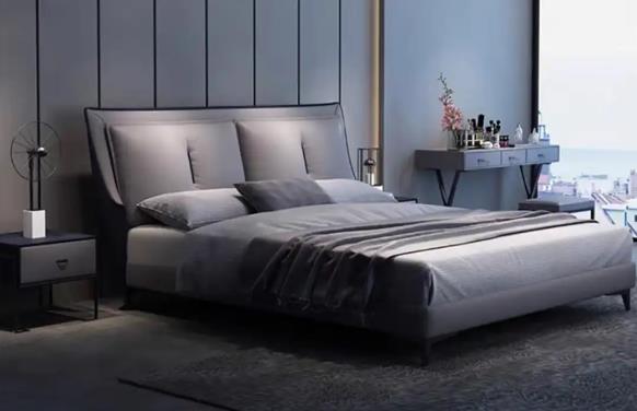 Luxury Italian Design Leather King Size Queen Size Bedroom Set Furniture Double Bed