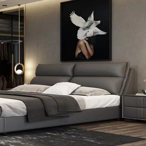 Customized Luxury bedroom furniture set high quality king size upholstered double bed