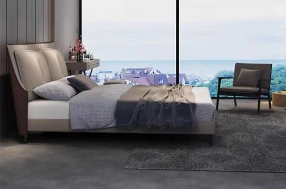 Luxury Italian Design Leather King Size Queen Size Bedroom Set Furniture Double Bed