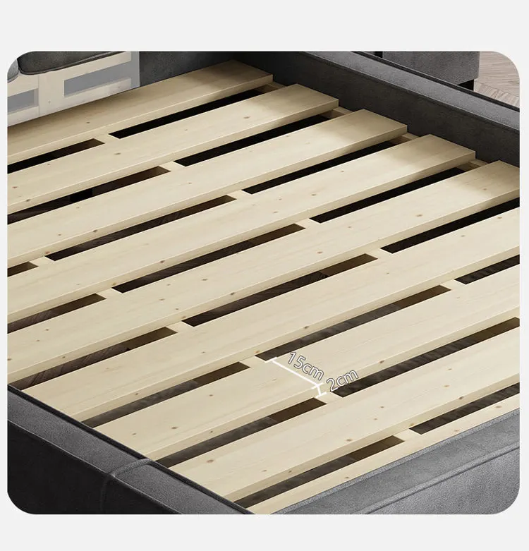 Modern light luxury technology cloth bed simple master bedroom queen bed tatami fabric double bed for bedroom furniture