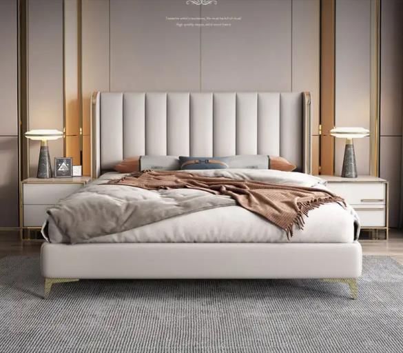 Customized OEM Hotels Functional King Size Queen Headboard Luxury Soft Bed
