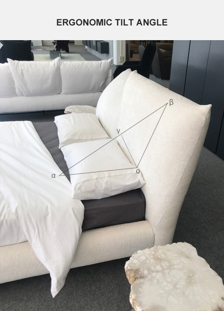 Italian petal fabric bed modern minimalist design family light luxury furniture double for bed bedroom